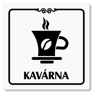 Kavárna, 118x118mm, bílá, Texas